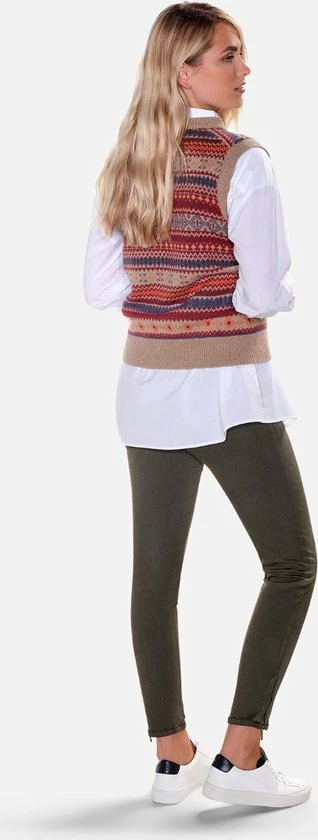 Korting ๐ฅฐ Steppin' Out Herfst/Winter 2022 Trui Lady Fair Isle Spencer Vrouwen - Regular Fit - Wol - Beige (XL) ๐ 6 Korting ๐ฅฐ Steppin' Out Herfst/Winter 2022 Trui Lady Fair Isle Spencer Vrouwen - Regular Fit - Wol - Beige (XL) ๐ - Afbeelding 4