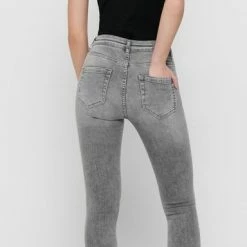 Beste deal 🌟 Only 👖 Jeans Onlblush Mid Sk Ank Raw Jns Rea0918 15188520 Grey Demin Dames Maat - W32 X L34 😉 -Dameskleding Verkoopwinkel 384x840 2