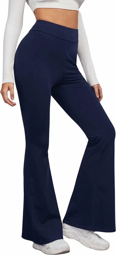 Kopen π AWR Fashionable Dames Fishtail Pants / Flare Broek | Wijde Broek | Navy - S π 3 Kopen π AWR Fashionable Dames Fishtail Pants / Flare Broek | Wijde Broek | Navy - S π