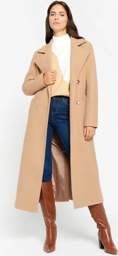 Nieuw π LOLALIZA Lange Mantel Met Striklint - Camel - Maat L π― 5 Nieuw π LOLALIZA Lange Mantel Met Striklint - Camel - Maat L π― - Afbeelding 3