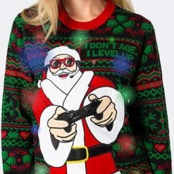Groothandel 🧨 SillySanta Kersttrui -S- Level Up Met LED-lichtjes Multicolours 🎁 -Dameskleding Verkoopwinkel 403x840