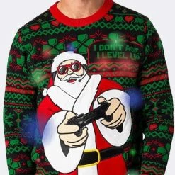 Groothandel 🧨 SillySanta Kersttrui -S- Level Up Met LED-lichtjes Multicolours 🎁 -Dameskleding Verkoopwinkel 406x840 1