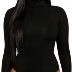 Korting 😀 AWR Premium Dames Thermo Body / Bodysuit | Stretch Met Gesloten Hals | Zwart - S 🧨