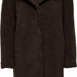 Hete verkoop ✨ Jacqueline De Yong Jas Jdylegacy Long Sherpa 🧥 Coat Otw Hhs 15265762 Chocolade Brown Dames Maat - M ⌛