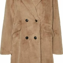Flash-uitverkoop ๐ VERO MODA VMSUIELLY LONG FAUX FUR ๐งฅ COAT BOOS Dames Jas - Maat L ๐