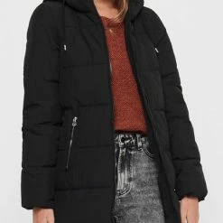 Korting 🔔 ONLY Onldolly Long Puffer 🧥 Coat Cc Otw Black 🔔 -Dameskleding Verkoopwinkel 455x840