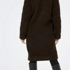 Hete verkoop ✨ Jacqueline De Yong Jas Jdylegacy Long Sherpa 🧥 Coat Otw Hhs 15265762 Chocolade Brown Dames Maat - M ⌛ -Dameskleding Verkoopwinkel 459x840