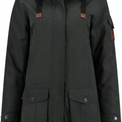 Beste Pirce 👍 MGO Leisure Wear MGO Jools Parka - Gewatteerrde Damesjas Met Teddy Voering - Zwart - Maat M 😀 -Dameskleding Verkoopwinkel 463x840 4