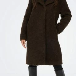 Hete verkoop ✨ Jacqueline De Yong Jas Jdylegacy Long Sherpa 🧥 Coat Otw Hhs 15265762 Chocolade Brown Dames Maat - M ⌛ -Dameskleding Verkoopwinkel 466x840