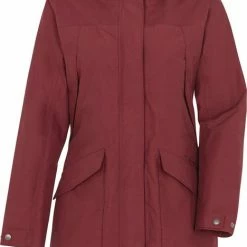Coupon 🛒 Didriksons - Agnes Wns 🧥 Coat 4 - Velvet Red - Vrouwen - Maat 36 🌟