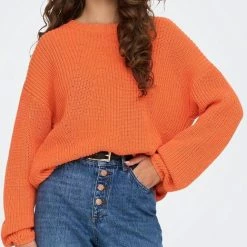 Beste Pirce ✔️ Only Trui Onlbella Life Ls O-neck Cc Knt 15279771 Flame Dames Maat - M 🔥 -Dameskleding Verkoopwinkel 469x840 2
