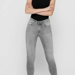 Beste deal 🌟 Only 👖 Jeans Onlblush Mid Sk Ank Raw Jns Rea0918 15188520 Grey Demin Dames Maat - W32 X L34 😉 -Dameskleding Verkoopwinkel 470x840 2