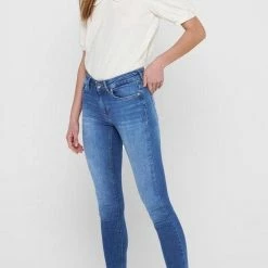 Uitgang 😍 Only ONLBLUSH LIFE MID SKINNY REA12187 NOOS Medium Blue Denim Dames 👖 Jeans - Maat S X L32 🛒 -Dameskleding Verkoopwinkel 483x840 6