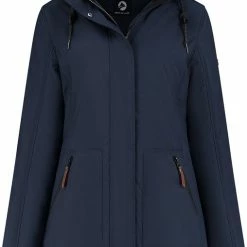 Aanbiedingen ๐ Travelin' Jack Ylva Damesjas Gevoerde Parka - Teddy Voering - Winddicht - Navy Blauw - Maat 40 ๐