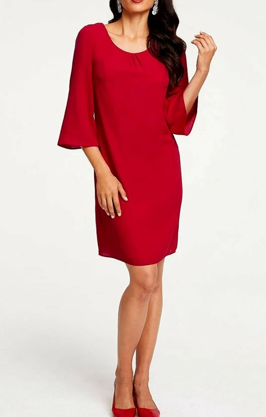 Promo 🤩 Merkloos Modieuze Cocktail Jurk V. Duitse Modehuis Patrizia Dini, Rood, Maat 36 🌟 8 Promo 🤩 Merkloos Modieuze Cocktail Jurk V. Duitse Modehuis Patrizia Dini, Rood, Maat 36 🌟 - Afbeelding 6