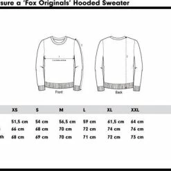 Promo 🤩 Fox Originals Vertical Cut Hoodie Heren & Dames Amsterdam Capuchon Trui Katoen Groen Maat XXL ✔️ -Dameskleding Verkoopwinkel 550x382 4