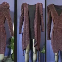 Korting ⌛ Merkloos Jurk Paars Glitter ⭐ -Dameskleding Verkoopwinkel 550x396