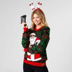 Groothandel 🧨 SillySanta Kersttrui -S- Level Up Met LED-lichtjes Multicolours 🎁