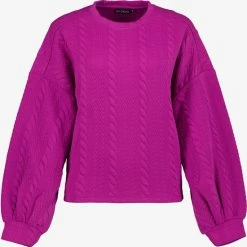 Begroting ๐ TwoDay Dames Trui Met Ballon Mouwen - Paars - Maat M ๐