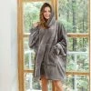 Goedkoop ✨ Merkloos The Blanky Hoodie - Hoodie Deken - Blanket Hoodie - Oversized Hoodie - Lichtgrijs - Grijs 💯