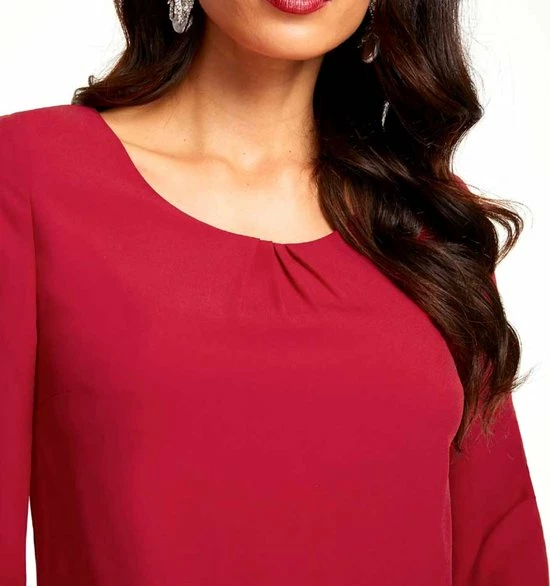 Promo 🤩 Merkloos Modieuze Cocktail Jurk V. Duitse Modehuis Patrizia Dini, Rood, Maat 36 🌟 5 Promo 🤩 Merkloos Modieuze Cocktail Jurk V. Duitse Modehuis Patrizia Dini, Rood, Maat 36 🌟 - Afbeelding 3