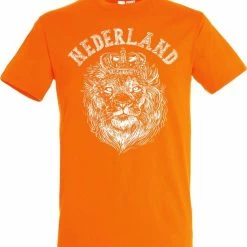 Beste Verkoop 🎉 Vundy T-shirt Nederland Leeuw Print | Oranje Holland 👕 Shirt | WK 2022 Voetbal | Nederlands Elftal Supporter | Oranje | Maat 3XL ✔️