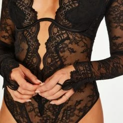 Kopen 🌟 Hunkemöller Dames Lingerie Body Sienna - Zwart - Maat L 😍 -Dameskleding Verkoopwinkel 550x660 2