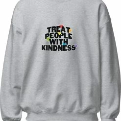 Promo ✔️ Gildan Sweater Sweatshirt | Harry Styles | Treat People With Kindness | Fine Line | Muziek | Merchandise | Merch - Maat M - Trui - Kleding - Crewneck - Hoodie - Grijs - Unisex - Katoen - Polyester - Lange Mouw 👏