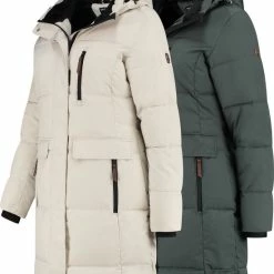 Top 10 😀 Travelin' Jack Syrle Damesjas Gevoerde Parka - Zand/Off White - Maat 42 😍 -Dameskleding Verkoopwinkel 550x696 5