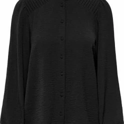 Promo 🧨 Only Blouse Onlmette Ls Pleat 👚 Shirt Wvn 15288514 Black Dames Maat - M 🎉