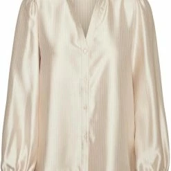 Hete verkoop 👍 Vero Moda Blouse Vmnadia L/s 👕 Shirt Wvn Btq 10278950 Pumice Stone Dames Maat - M 🧨