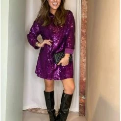 Flash-uitverkoop 🎉 Harper & Yve Polly 👗 Dress Purple [M] ⭐ -Dameskleding Verkoopwinkel 550x723 5