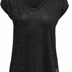 Top 10 🛒 ONLY ONLSILVERY S/S V NECK LUREX TOP JRS NOOS Dames T-shirt - Maat L 🧨 -Dameskleding Verkoopwinkel 550x731 4