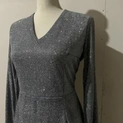 Begroting 🌟 Merkloos Jurk | Gala Jurk | Grijze Glitter Jurk | Geschikt Voor Een Speciaal Gelegenheid Of Een Feest | ✨ -Dameskleding Verkoopwinkel 550x733 139