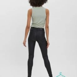 Uitgang ✨ VERO MODA VMSEVEN NW SS SMOOTH 🧥 COATED PANTS NOOS Dames Broek - Maat L 🤩 -Dameskleding Verkoopwinkel 550x733 175