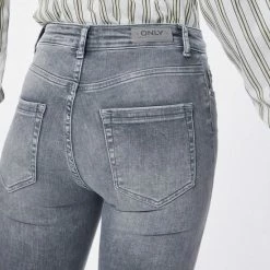 Beste deal 🌟 Only 👖 Jeans Onlblush Mid Sk Ank Raw Jns Rea0918 15188520 Grey Demin Dames Maat - W32 X L34 😉 -Dameskleding Verkoopwinkel 550x733 211