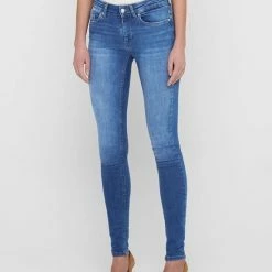Uitgang 😍 Only ONLBLUSH LIFE MID SKINNY REA12187 NOOS Medium Blue Denim Dames 👖 Jeans - Maat S X L32 🛒 -Dameskleding Verkoopwinkel 550x733 246