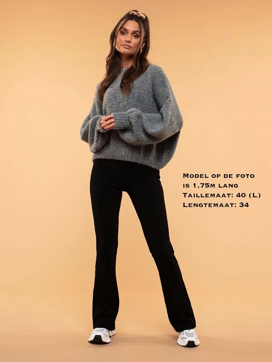 Aanbiedingen 𧨠Ambika Flared Broek Dames - Maat L Rib - W: 40 L: 34 Wijde Pijpen Legging - Zwart ⨠5 Aanbiedingen 𧨠Ambika Flared Broek Dames - Maat L Rib - W: 40 L: 34 Wijde Pijpen Legging - Zwart ⨠- Afbeelding 3