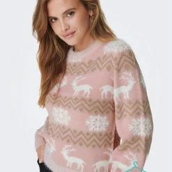 Beste Pirce 😀 ONLY ONLXMAS FAIRISLE L/S PULLOVER KNT Dames Trui - Maat S 😍 -Dameskleding Verkoopwinkel 550x733 416