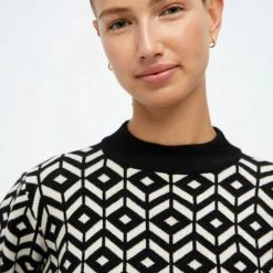 Top 10 💯 OBJECT OBJTHESS L/S JACQUARD KNIT PULLOVER Dames Trui - Maat L ⌛ -Dameskleding Verkoopwinkel 550x733 444