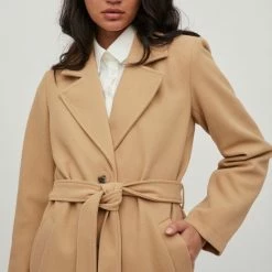 Coupon 🥰 VILA VIPOKO LONG BELT 🧥 COAT -NOOS Dames Jas - Maat 36 🔥 -Dameskleding Verkoopwinkel 550x733 465