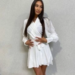 Korting ⌛ Merkloos Korte-Jurk-Wit-Silk-Maat-One-Size 👏 -Dameskleding Verkoopwinkel 550x733 502