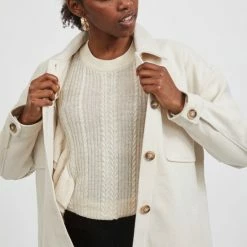 Flash-uitverkoop 🤩 VILA VIKIMMI 👚 SHIRT L/S JACKET - NOOS Dames Jas - Maat M 👏 -Dameskleding Verkoopwinkel 550x733 572