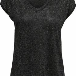 Top 10 🛒 ONLY ONLSILVERY S/S V NECK LUREX TOP JRS NOOS Dames T-shirt - Maat L 🧨