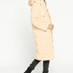 Hete verkoop 😀 LOLALIZA Gewatteerde Jas Met Capuchon - Beige - Maat M 👏 -Dameskleding Verkoopwinkel 550x763 5