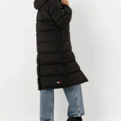 Hete verkoop 👍 Tommy 👖 Jeans - Dames Jas Winter Alaska Long Puffer Jacket - Zwart - Maat XL 🎉 -Dameskleding Verkoopwinkel 550x764