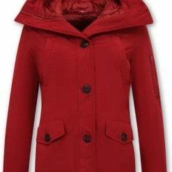 Goedkoopste 🛒 Gentile Bellini Winterjas Getailleerd Dames Met Capuchon - 503 - Rood ✨