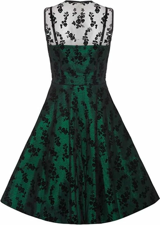 Korting π₯ Jawbreaker Flare Jurk -XXL- Taffeta Jurk Kante Bloemen Groen/Zwart π 5 Korting π₯ Jawbreaker Flare Jurk -XXL- Taffeta Jurk Kante Bloemen Groen/Zwart π - Afbeelding 3