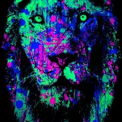 Promo 😍 Fox Originals Neon Met Blacklight Splatter Lion Essentials Heren T-shirt Maat S ⌛ -Dameskleding Verkoopwinkel 550x774 3