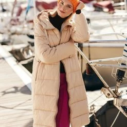 Hete verkoop 😀 LOLALIZA Gewatteerde Jas Met Capuchon - Beige - Maat M 👏 -Dameskleding Verkoopwinkel 550x780 11